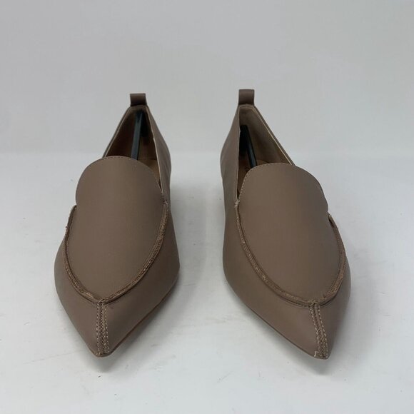 Journee Collection Maggs 007451 Loafer Women 8.5 Taupe Leather Pointed Toe S0749 - Picture 2 of 10